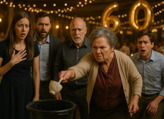 Na rođendanskoj zabavi moje majke svekrva me je ponizila i bacila poklon u smeće — gosti su bili zapanjeni kada su videli takvu scenu…