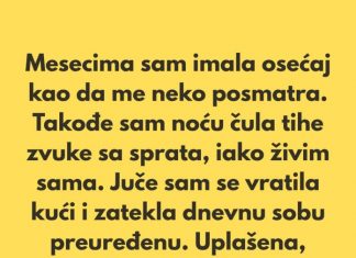 „Poslednjih nekoliko meseci imala sam osećaj kao da me neko posmatra.”