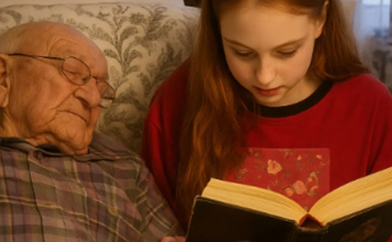 Devojčica je glasno čitala slepom dedi — i pronašla pismo sakriveno 60 godina.