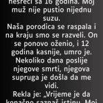 Sin joj je stradao u nesreći sa 16 godina , ali ONO što je USLEDILO joj ne da mira PRAVI ŠOK!