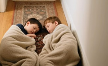 Vratio sam se s poslovnog putovanja i zatekao svoje momke kako spavaju u hodniku.