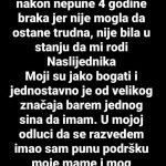 “Nakon 4 godine braka otjerao sam SUPRUGU JER mi nije mogla roditi nasljednika…”