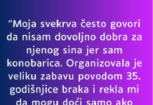 “Svekrva jako cesto potencira da nisam dovoljno dobra za njenog sina jer radim kao konobarica…”