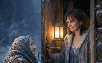 U dva sata ujutro otvorila sam vrata nepoznatoj starijoj ženi s štakom i ogromnom torbom, iako sam bila sama u kući s četvoro djece – a ujutro me čekao pravi užas 😢😨