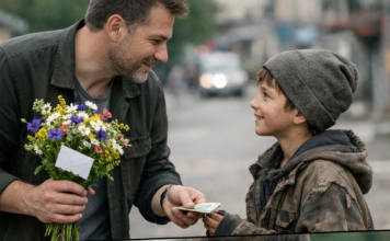 „Zadrži kusur, sine, kupi sebi nešto slatko“, nasmiješio se mladi biznismen dječaku s cvijećem i odjurio na sastanak. A kada je ispred restorana pročitao dječju poruku skrivenu u buketu, POBIJELIO je od užasa… 😲😲😲