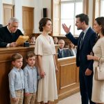 „Otići ćeš bez ičega… A ja ću uzeti djecu“, rekao je moj muž dok se njegova ljubavnica smiješila u sudnici – ali kada sam ušla s našim sinovima blizancima, istina o njegovom društvu ostavila je čak i sudiju bez riječi