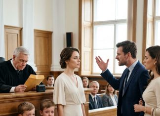 „Otići ćeš bez ičega… A ja ću uzeti djecu“, rekao je moj muž dok se njegova ljubavnica smiješila u sudnici – ali kada sam ušla s našim sinovima blizancima, istina o njegovom društvu ostavila je čak i sudiju bez riječi