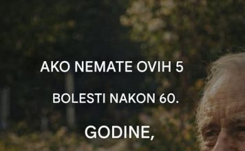 Ako doživite 60 godina bez ovih 5 bolesti, imate velike šanse da doživite 100! …