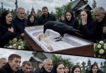 Kada se tokom sahrane gavran spustio na mali kovčeg, ljudi su zanijemili. A trenutak kasnije dogodilo se nešto što niko nikada nije uspio zaboraviti……😲😲😲