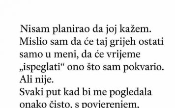 “Priznao SAM ženi da SAM je prevario — Ali njen odgovor me slomio.”