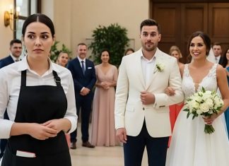😲 Radila sam kao konobarica na jednom vjenčanju kada sam otkrila da je mladoženja zapravo moj muž – a ono što sam tada uradila promijenilo je sve.