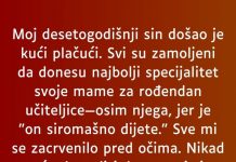 Moj desetogodišnji sin došao je kući plačući…” Moj desetogodišnji sin došao je kući plačući…” - featured image
