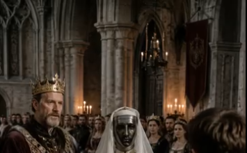 Vojvoda je još od djetinjstva skrivao lice svoje kćeri ispod tamne metalne maske i bijelog vela, kako nitko u dvorcu ne bi vidio njezino pravo lice sve do dana njezina vjenčanja. Ali kada je mladoženja napokon skinuo masku pred oltarom, cijela se dvorana sledila od užasa pred onim što se skrivalo ispod nje
