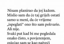 Priznao sam ženi prevaru, a njen odgovor me promenio zauvek