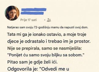 Izbacio je majku iz kuće sa 72 godine, a onda je u njenoj biljci pronašao posljednju poruku ljubavi