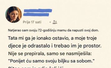 Izbacio je majku iz kuće sa 72 godine, a onda je u njenoj biljci pronašao posljednju poruku ljubavi