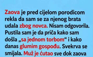 Zaova me je optužila da sam se udala zbog novca
