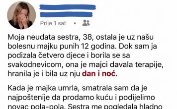 Moja neudata sestra, 38, ostala je u našu bolesnu majku punih 12 godina.