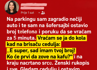 Na parkingu mi je nepoznata žena ostavila poruku