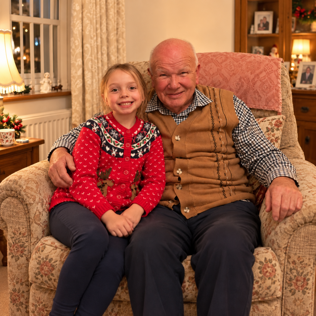 Cozy Christmas Chair Portrait