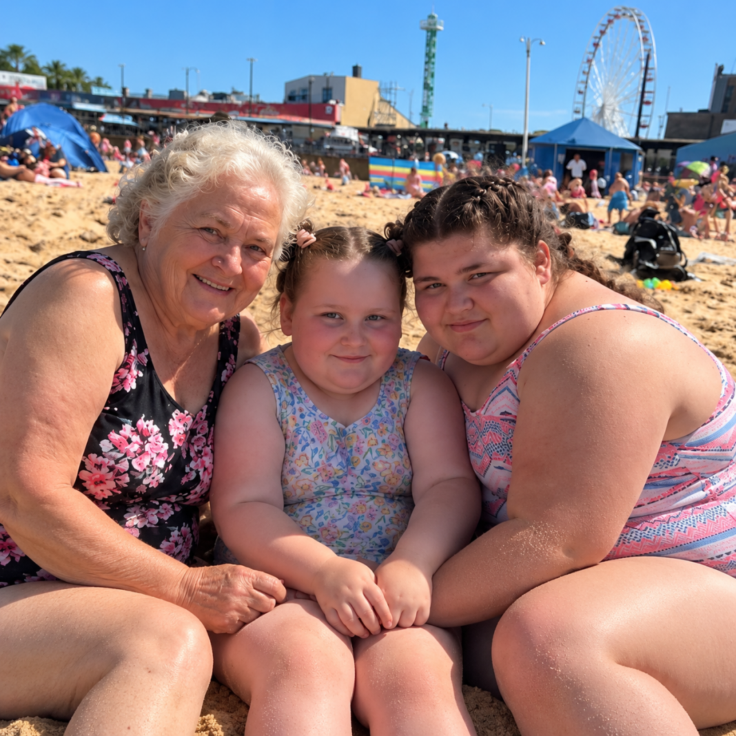 Sunny Boardwalk Family Portrait