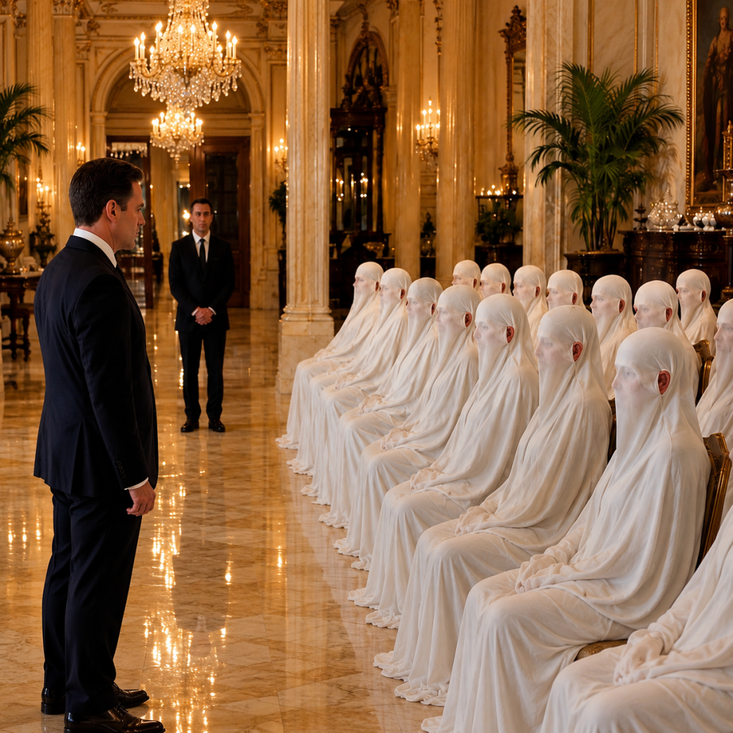 Veiled Assembly in the Golden Hall