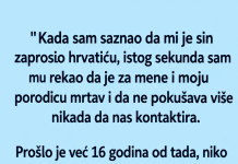 ODREKAO SAM SE SINA JER JE OŽENIO HRVATICU – POSLIJE 16 GODINA SREO SAM SNAHU I UNUKE, A NJENE RIJEČI SU ME NATJERALE DA GORKO ZAPLAČEM!